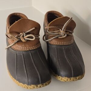 L.L. Bean Mens Brown and Black Rain Boots